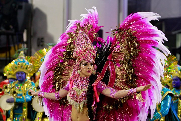 Brazilian Rio Carnival Samba Dance Costumes Catwalks Blue